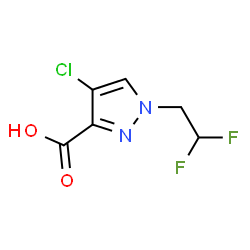 4-Chloro-1-(2,2-difluoroethyl)pyrazole-3-carboxylic acid structure