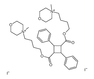 bis[4-(4-methylmorpholin-4-ium-4-yl)butyl] 2,4-diphenylcyclobutane-1,3-dicarboxylate,diiodide结构式