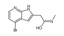 4-溴-N-甲基-1H-吡咯并[2,3-B]吡啶-2-乙酰胺结构式