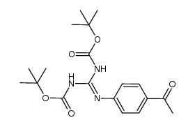 4-[2,3-di(tert-butoxycarbonyl)guanidino]acetophenone Structure