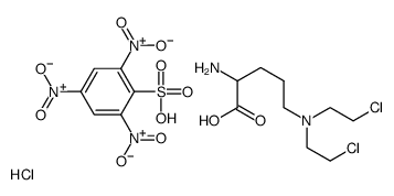 (2S)-2-amino-5-[bis(2-chloroethyl)amino]pentanoic acid,2,4,6-trinitrobenzenesulfonic acid,hydrochloride结构式