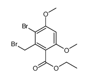 ethyl 3-bromo-2-(bromomethyl)-4,6-dimethoxybenzoate结构式