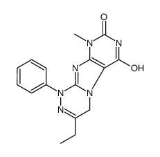 3-ethyl-9-methyl-1-phenyl-4H-purino[8,7-c][1,2,4]triazine-6,8-dione结构式