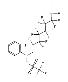 (2,2,3,3,4,4,5,5,6,6,7,7,8,8,8-pentadecafluorooctyl)(phenyl)-l3-iodanyl trifluoromethanesulfonate结构式