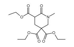 1-methyl-3,5,5-tri(ethoxycarbonyl)piperidin-2-one结构式