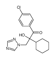 1-(4-chlorophenyl)-2-cyclohexyl-2-hydroxy-3-(1,2,4-triazol-1-yl)propan-1-one Structure