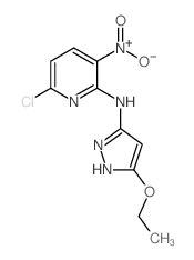 6-氯-n-(5-乙氧基-1H-吡唑-3-基)-3-硝基吡啶-2-胺结构式