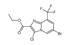 ethyl 6-bromo-3-chloro-8-(trifluoromethyl)imidazo[1,2-a]pyridine-2-carboxylate Structure