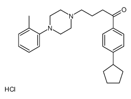 1-(4-cyclopentylphenyl)-4-[4-(2-methylphenyl)piperazin-1-yl]butan-1-one,hydrochloride结构式