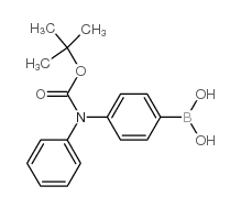 (4-((tert-Butoxycarbonyl)(phenyl)amino)phenyl)boronic acid structure