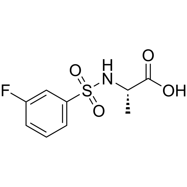 ((3-Fluorophenyl)sulfonyl)-L-alanine Structure