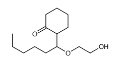 2-[1-(2-hydroxyethoxy)hexyl]cyclohexan-1-one Structure