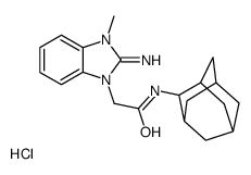 N-(2-adamantyl)-2-(2-imino-3-methylbenzimidazol-1-yl)acetamide,hydrochloride Structure