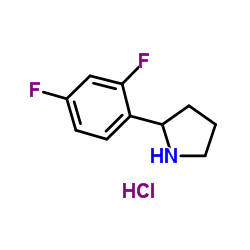 2-(2,4-二氟苯基)吡咯烷盐酸盐结构式