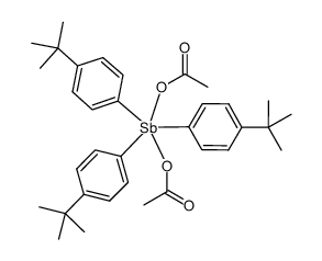 tris(4-(tert-butyl)phenyl)-5-stibanediyl diacetate结构式
