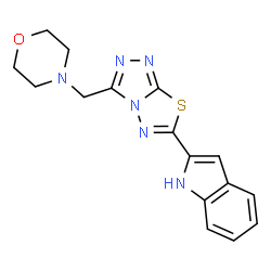 2-[3-(morpholin-4-ylmethyl)[1,2,4]triazolo[3,4-b][1,3,4]thiadiazol-6-yl]-1H-indole Structure