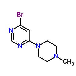 4-Bromo-6-(4-methyl-1-piperazinyl)pyrimidine结构式