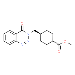 Methyl trans-4-[(4-oxo-1,2,3-benzotriazin-3(4H)-yl)methyl]cyclohexanecarboxylate Structure