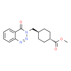 Methyl trans-4-[(4-oxo-1,2,3-benzotriazin-3(4H)-yl)methyl]cyclohexanecarboxylate结构式