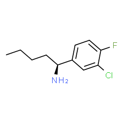 (1S)-1-(3-CHLORO-4-FLUOROPHENYL)PENTYLAMINE结构式