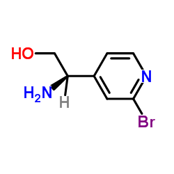 (2R)-2-Amino-2-(2-bromo-4-pyridinyl)ethanol Structure
