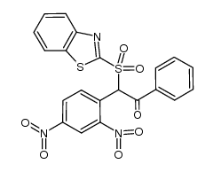 2-(benzothiazole-2-sulfonyl)-2-(2,4-dinitro-phenyl)-1-phenyl-ethanone Structure