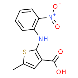 5-Methyl-2-[(2-nitrophenyl)amino]-3-thiophenecarboxylic Acid Structure