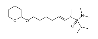 N,N,N',N',N''-pentamethyl-N''-[6-(tetrahydro-2H-pyran-2-yloxy)hex-1-en-1-yl]phosphoric triamide Structure