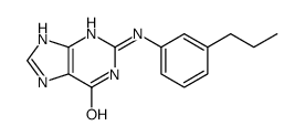 2-(3-propylanilino)-3,7-dihydropurin-6-one Structure