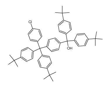 (4-(bis(4-(tert-butyl)phenyl)(4-chlorophenyl)methyl)phenyl)bis(4-(tert-butyl)phenyl)methanol结构式