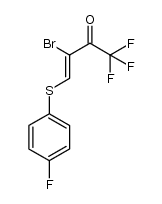 (Z)-3-bromo-1,1,1-trifluoro-4-(4-fluoro-phenylsulfanyl)-but-3-en-2-one结构式