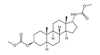 3β-methoxycarbonyloxy-17α-methoxycarbamoyl-5α-androstane Structure