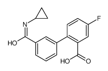 2-[3-(cyclopropylcarbamoyl)phenyl]-5-fluorobenzoic acid Structure