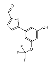 5-[3-hydroxy-5-(trifluoromethoxy)phenyl]thiophene-2-carbaldehyde Structure
