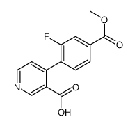 4-(2-fluoro-4-methoxycarbonylphenyl)pyridine-3-carboxylic acid结构式