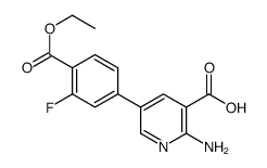 2-amino-5-(4-ethoxycarbonyl-3-fluorophenyl)pyridine-3-carboxylic acid Structure