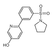 6-(3-pyrrolidin-1-ylsulfonylphenyl)pyridin-3-ol结构式