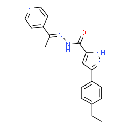 (E)-3-(4-ethylphenyl)-N-(1-(pyridin-4-yl)ethylidene)-1H-pyrazole-5-carbohydrazide Structure