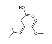 (E)-3-(methoxycarbonyl)-5-methylhex-3-enoic acid结构式