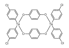 3,3,7,7-tetrakis(4-chlorophenyl)-3l4,7l4-2,4,6,8-tetraoxa-3l4,7l4-ditellura-1,5(1,4)-dibenzenacyclooctaphane结构式