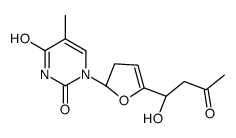 1-[(2R)-5-(1-hydroxy-3-oxobutyl)-2,3-dihydrofuran-2-yl]-5-methylpyrimidine-2,4-dione结构式