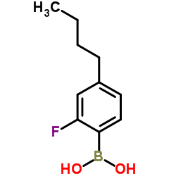 (4-Butyl-2-fluorophenyl)boronic acid结构式