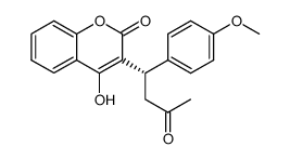(S)-4-hydroxy-3-[1-(4-methoxyphenyl)-3-oxobutyl]-chromen-2-one结构式