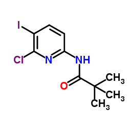 N-(6-Chloro-5-iodo-2-pyridinyl)-2,2-dimethylpropanamide结构式