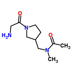 N-[(1-Glycyl-3-pyrrolidinyl)methyl]-N-methylacetamide结构式