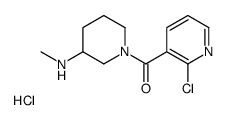 (2-Chloro-pyridin-3-yl)-(3-Methylamino-piperidin-1-yl)-Methanone hydrochloride Structure