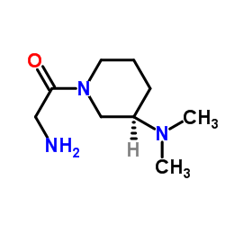 2-Amino-1-[(3R)-3-(dimethylamino)-1-piperidinyl]ethanone结构式