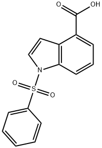 1-(Phenylsulfonyl)-1H-indole-4-carboxylic acid structure
