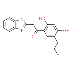 2-(benzo[d]thiazol-2-yl)-1-(2,4-dihydroxy-5-propylphenyl)ethan-1-one structure
