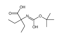 2-叔丁氧基羰基氨基-2-乙基-丁酸结构式